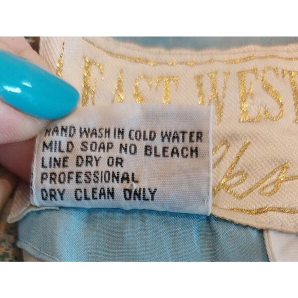 VTG 100% Silk East West Women's Small Track Suit Windbreaker Jacket Pants - Picture 5 of 12